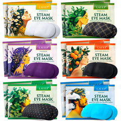 LAUER COSMETIC heated eye steam mask pack shot showing 12-pack for portable relief
