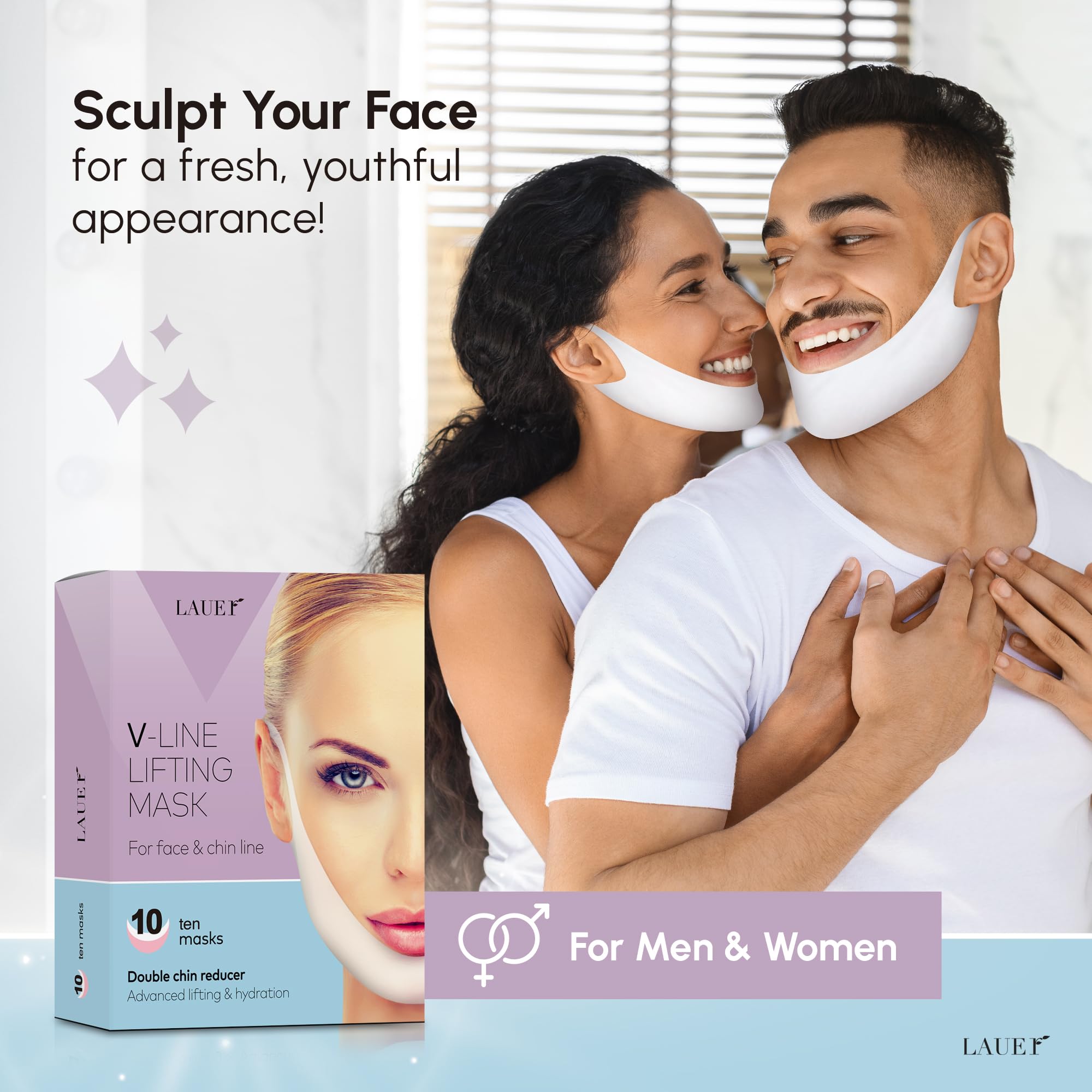 Lauer Cosmetic textured mask closeup conveys premium feel and effective adherence