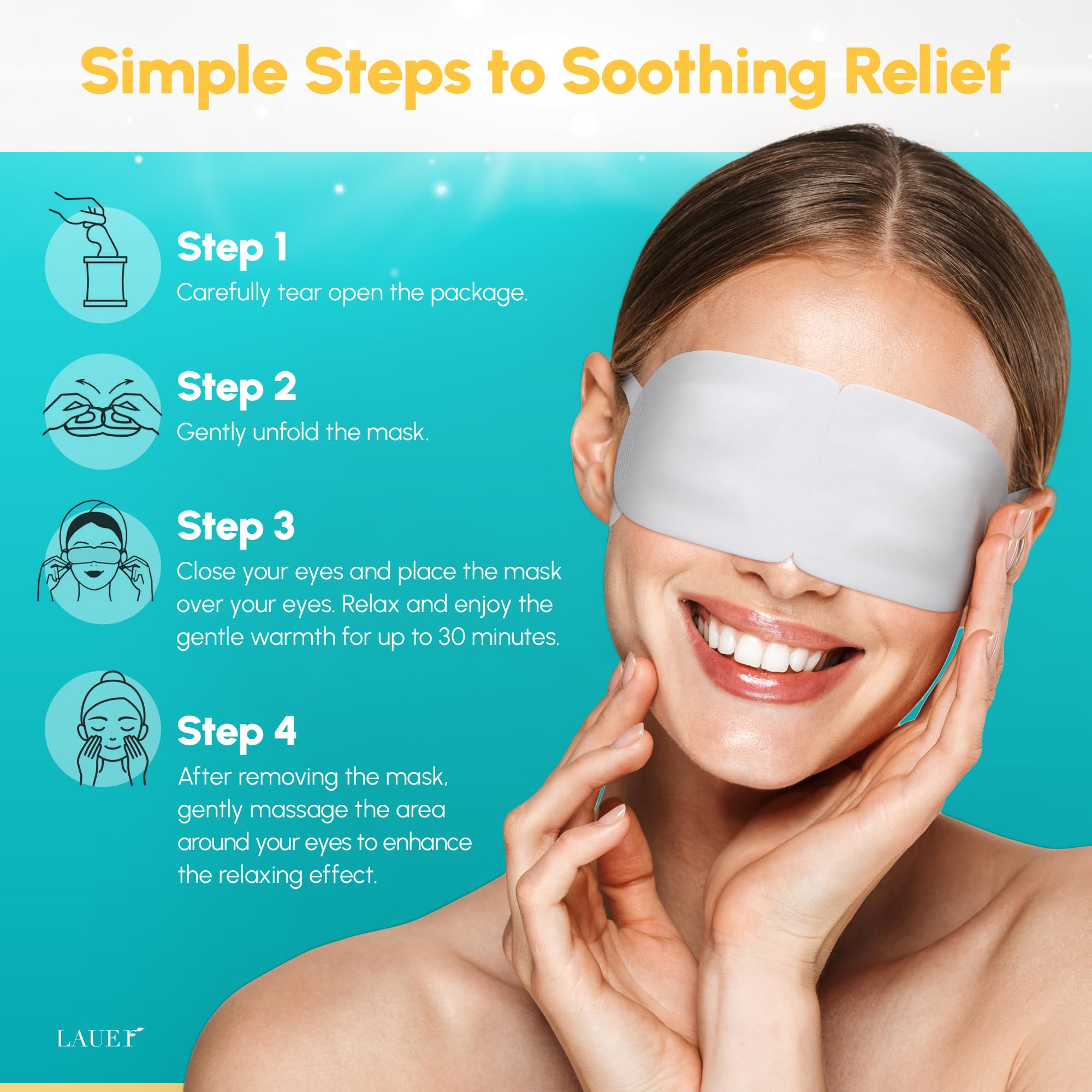 LAUER COSMETIC travel-friendly eye mask compact for on-the-go use