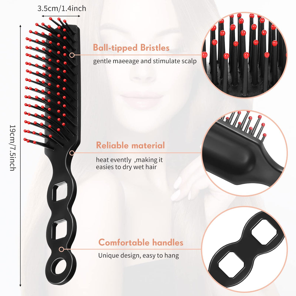 Lauwell anti-static detangler brush cap highlighting portable styling on the go.