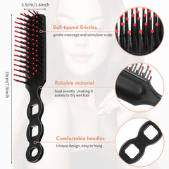 Lauwell anti-static detangler brush cap highlighting portable styling on the go.