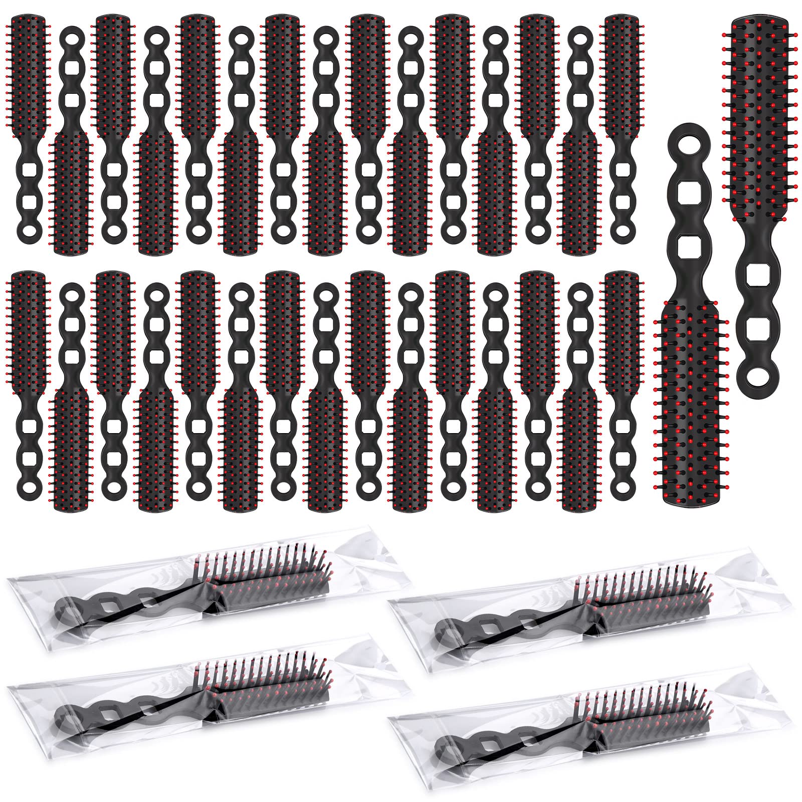 Lauwell curly hair brush with vented handle for easy detangling during blow-drying