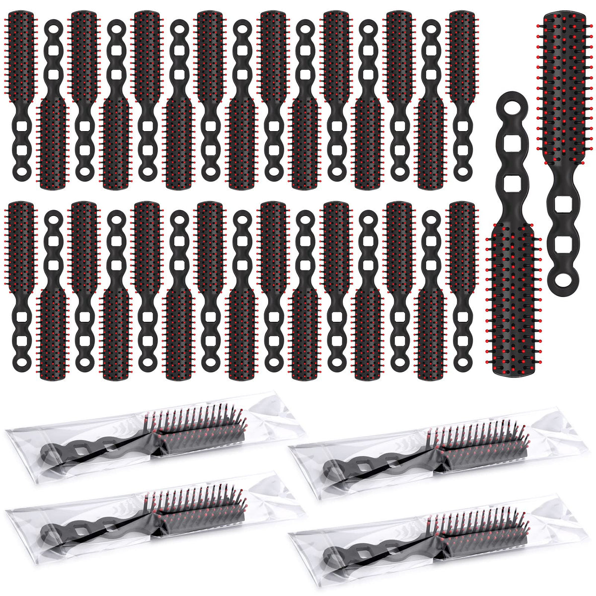 Lauwell curly hair brush with vented handle for easy detangling during blow-drying