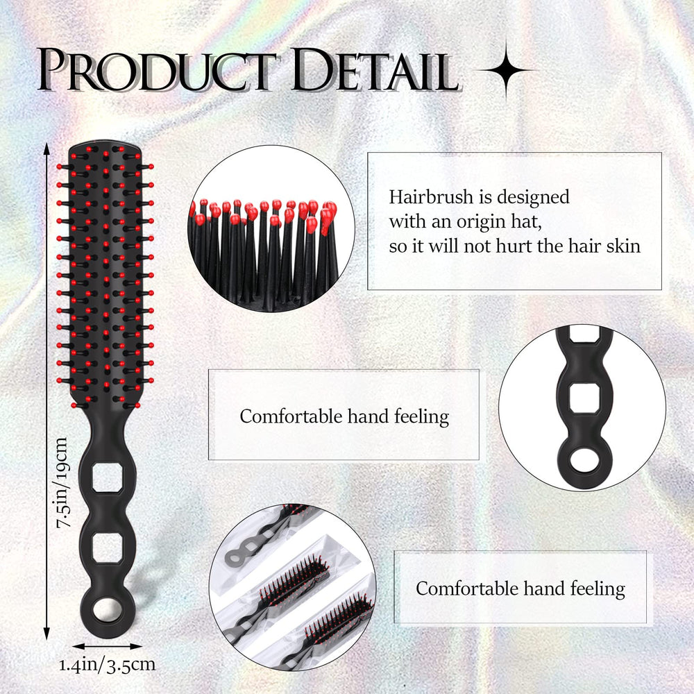 Lauwell soft nylon-bristle brush providing gentle smoothing for wavy curls
