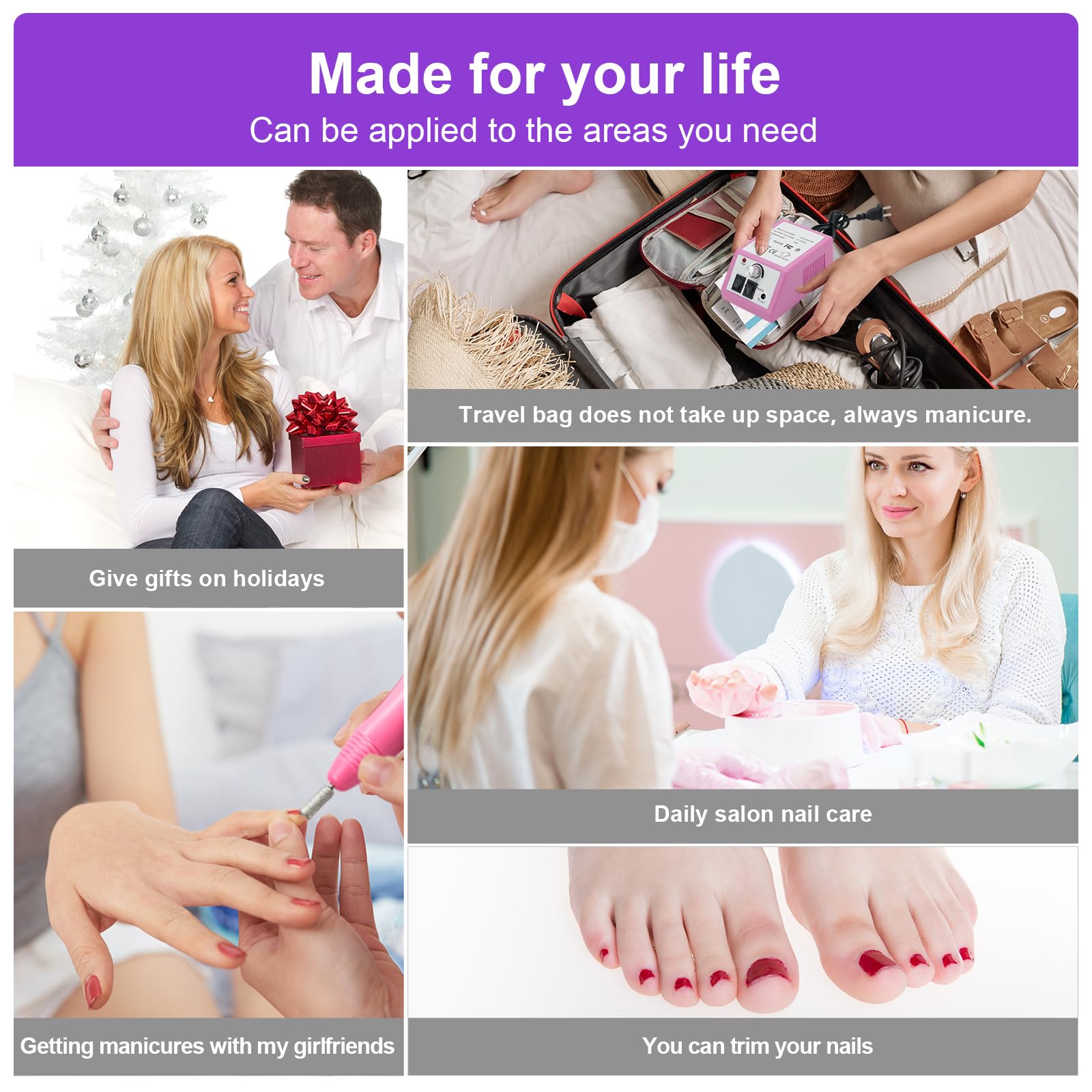 LAVAED nail file in action promoting smooth, professional results.