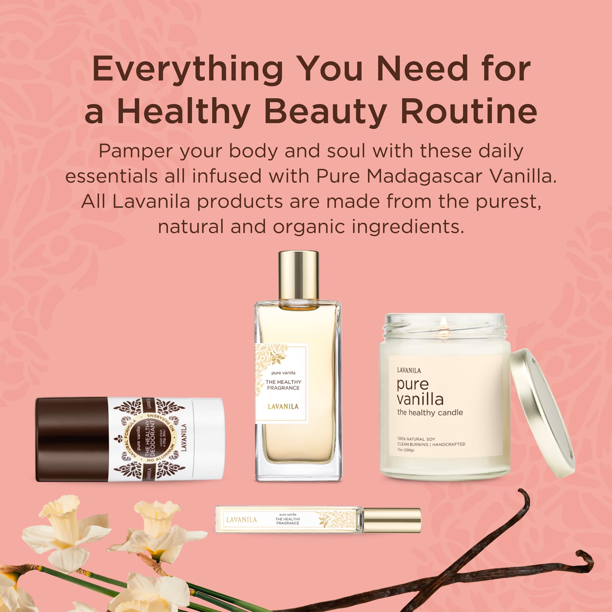 Lavanila Pure Vanilla deodorant vegan-friendly plant-based ingredients for sensitive skin