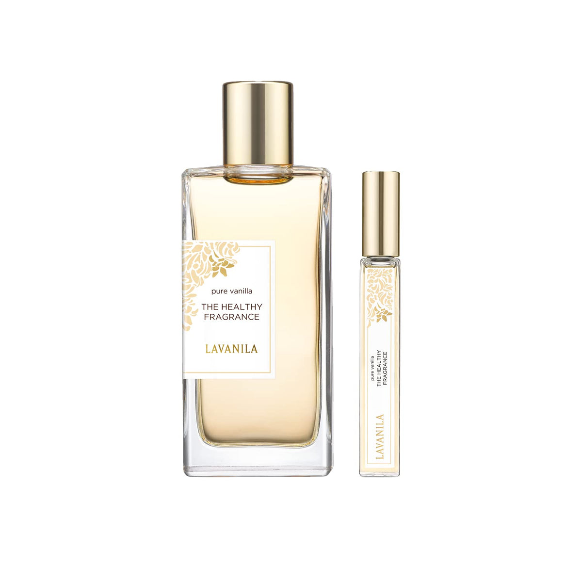 Lavanila Pure Vanilla Perfume Set Display shows a gift-ready Madagascar vanilla fragrance collection.