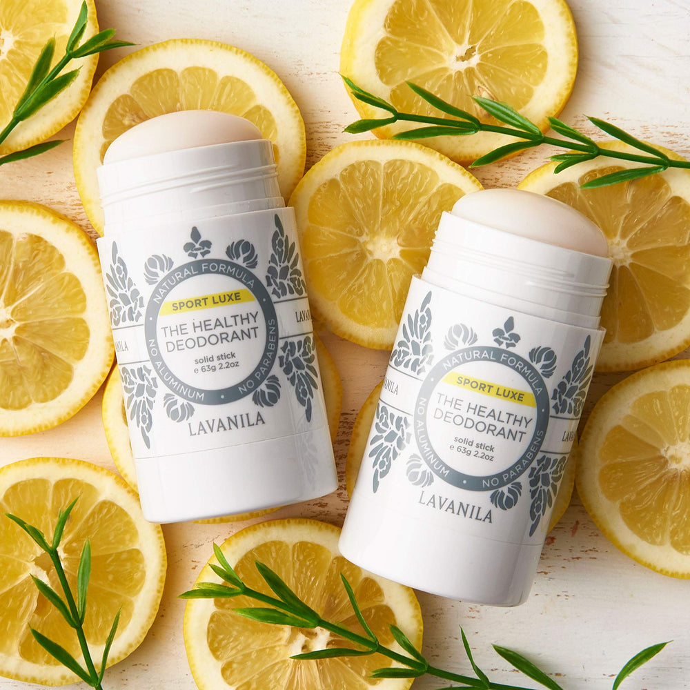Lavanila Sport Luxe breathable skin close-up suggests skin-friendly formula