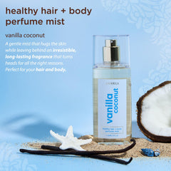 Lavanila Vanilla Coconut Mist pump enables easy, even fragrance application.