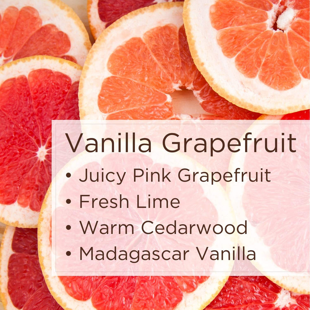 Lavanila Vanilla Grapefruit scent highlight evokes refreshing citrus experience.
