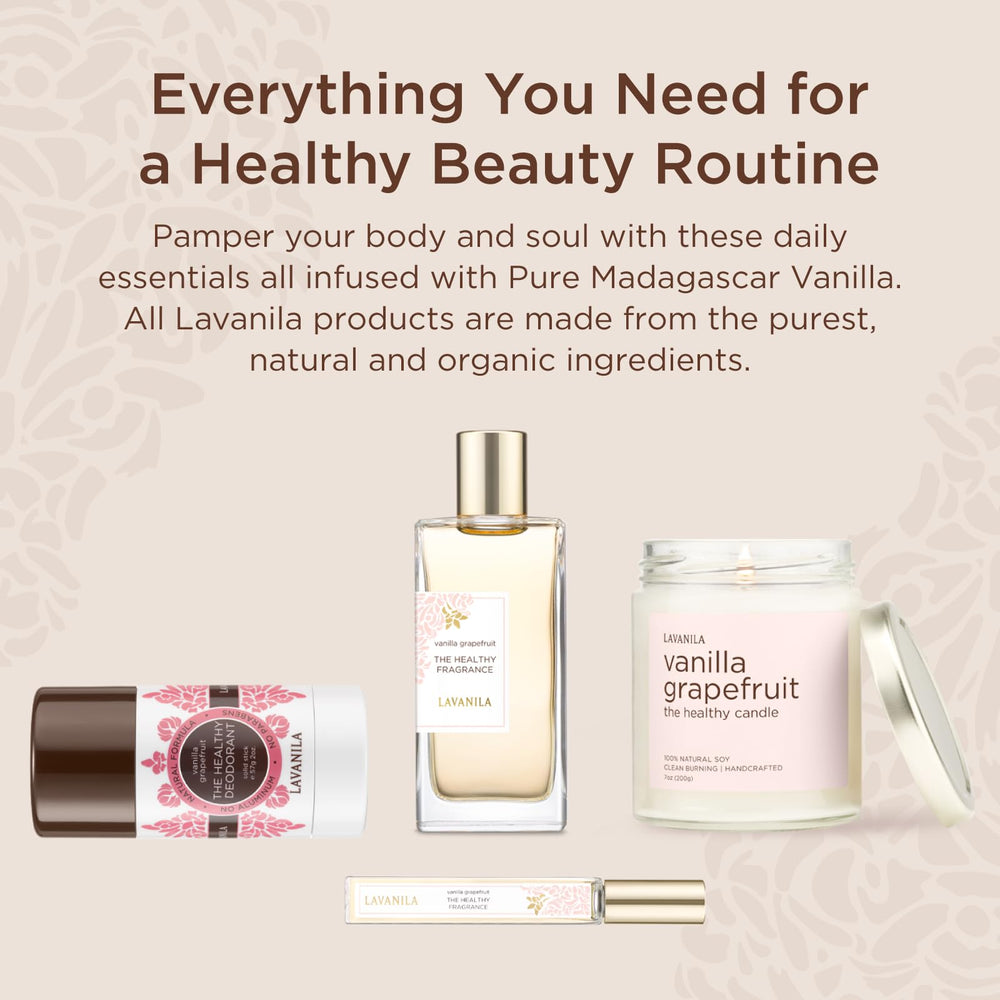 Lavanila Vanilla Grapefruit 'Made in USA' stamp signaling quality and safety.