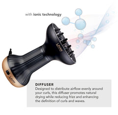 LAVANPRO NEW YORK diffuser hair dryer adjustable speed supports various curl textures.