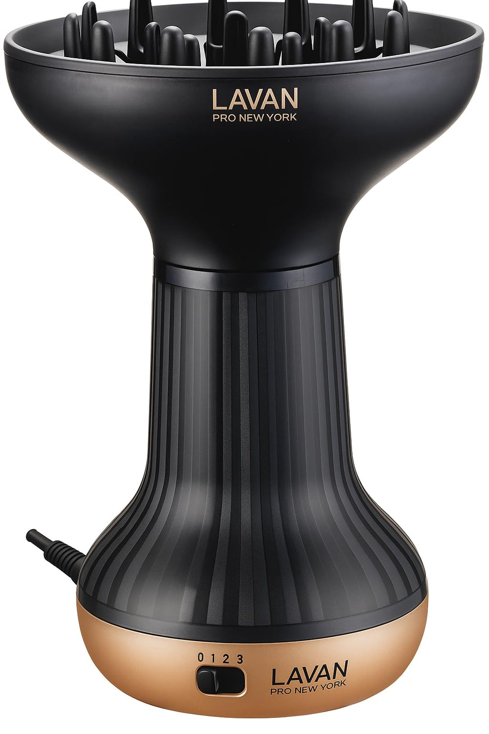 LAVANPRO NEW YORK diffuser hair dryer ionic technology smooths frizz for shiny curls.