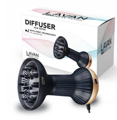 LAVANPRO NEW YORK diffuser hair dryer wide bowl delivers defined curls and gentle heat.