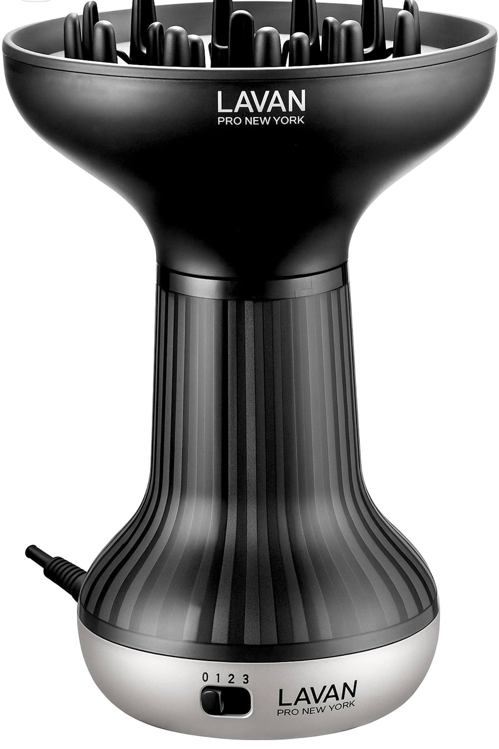 LAVANPRO NEW YORK diffuser bowl close-up shows wide deep bowl for curl definition.
