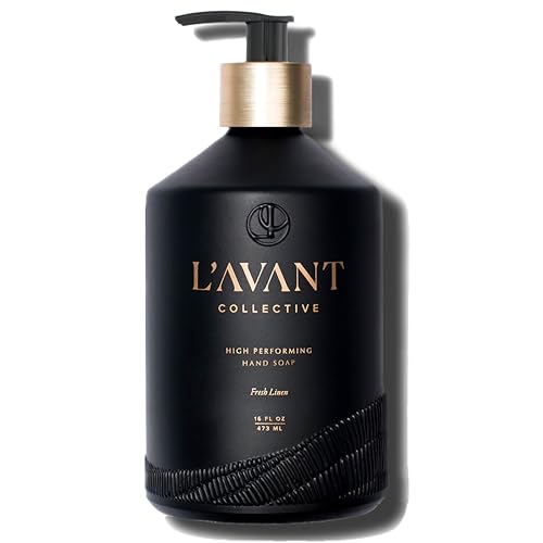 L'AVANT Collective hand soap hands-washing-dishes image demonstrates gentle cleaning for daily dish tasks.