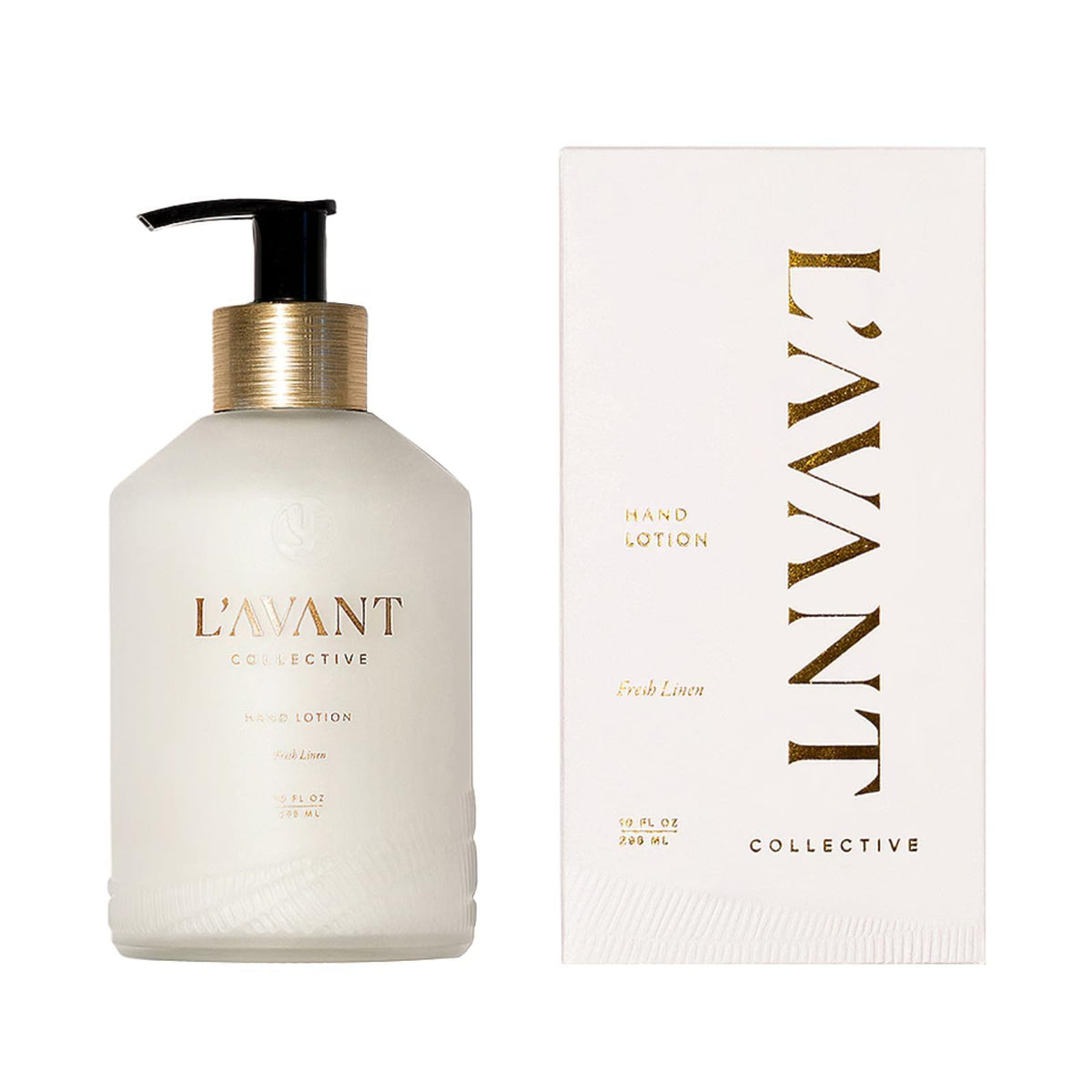 L'AVANT Collective luxury hand lotion bottle delivers premium hydration for dry hands