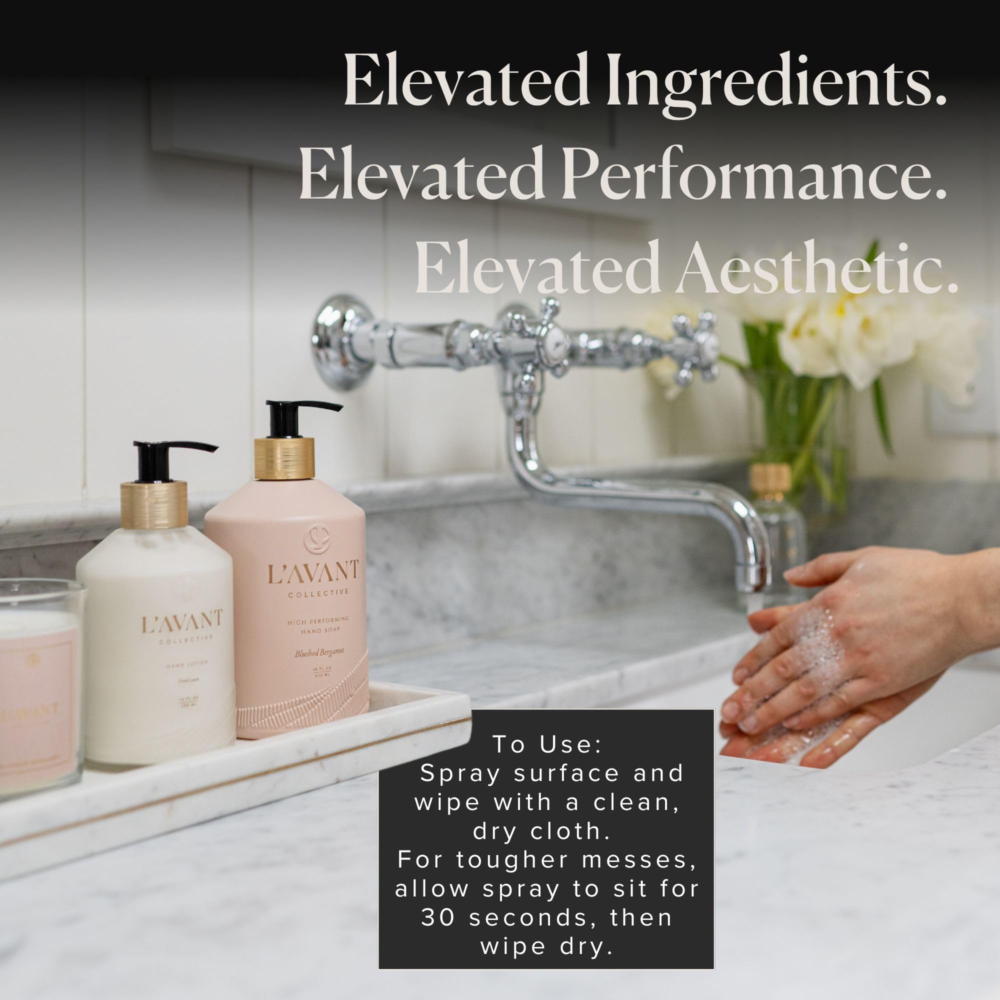 L'AVANT Collective soft-hands-after-wash demonstrates post-cleanse smoothness.