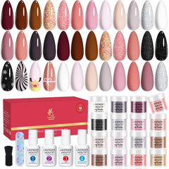 Lavender Violets dip nails kit 16-color palette for versatile looks.