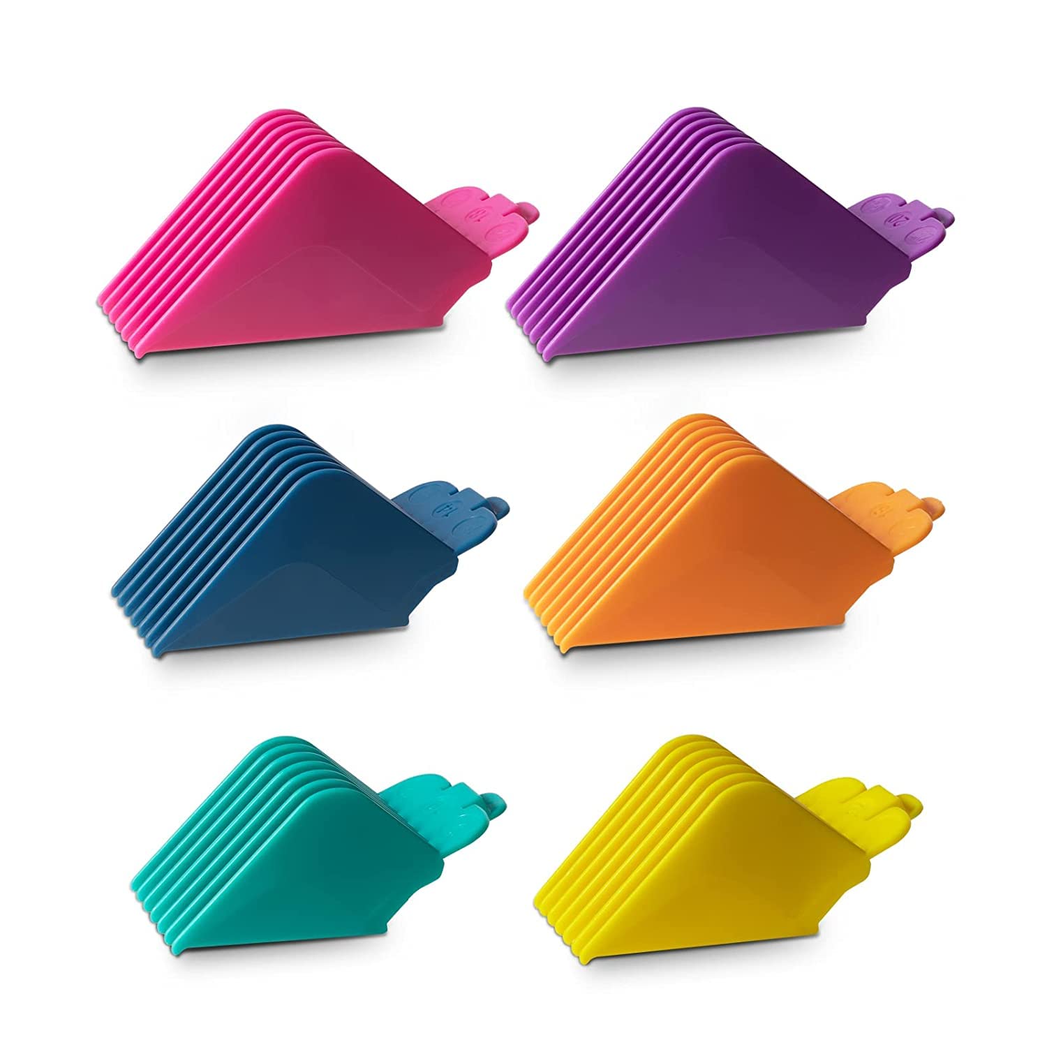 LAVEST clipper guards six-pack color-coded for quick length identification.