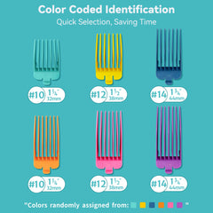 LAVEST clipper guards color-coded for quick selection by length.