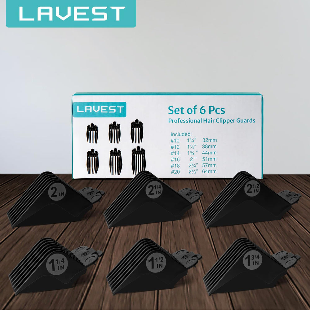 Lavest clipper guards packaged for quick replacement and tidy storage.