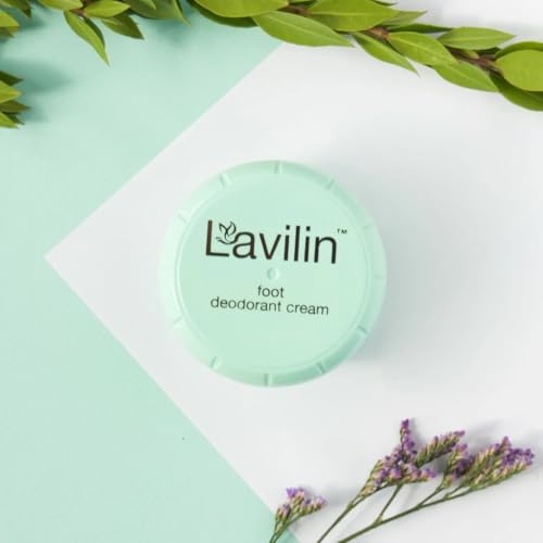 Lavilin Foot Deodorant Cream packaging shot highlights aluminum-free, cruelty-free formulation