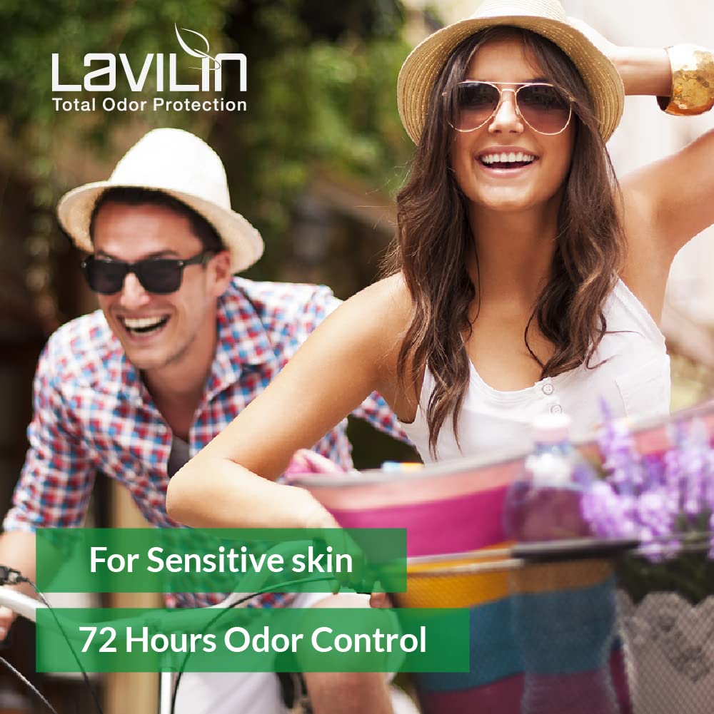 Lavilin packaging uses eco-friendly materials for sustainable deodorant choice.