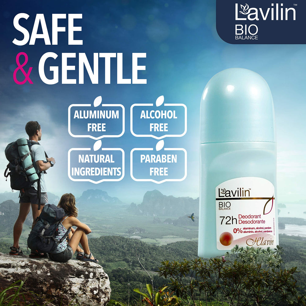 Lavilin Roll-On Deodorant skin-safety photo communicating gentle formula for daily wear