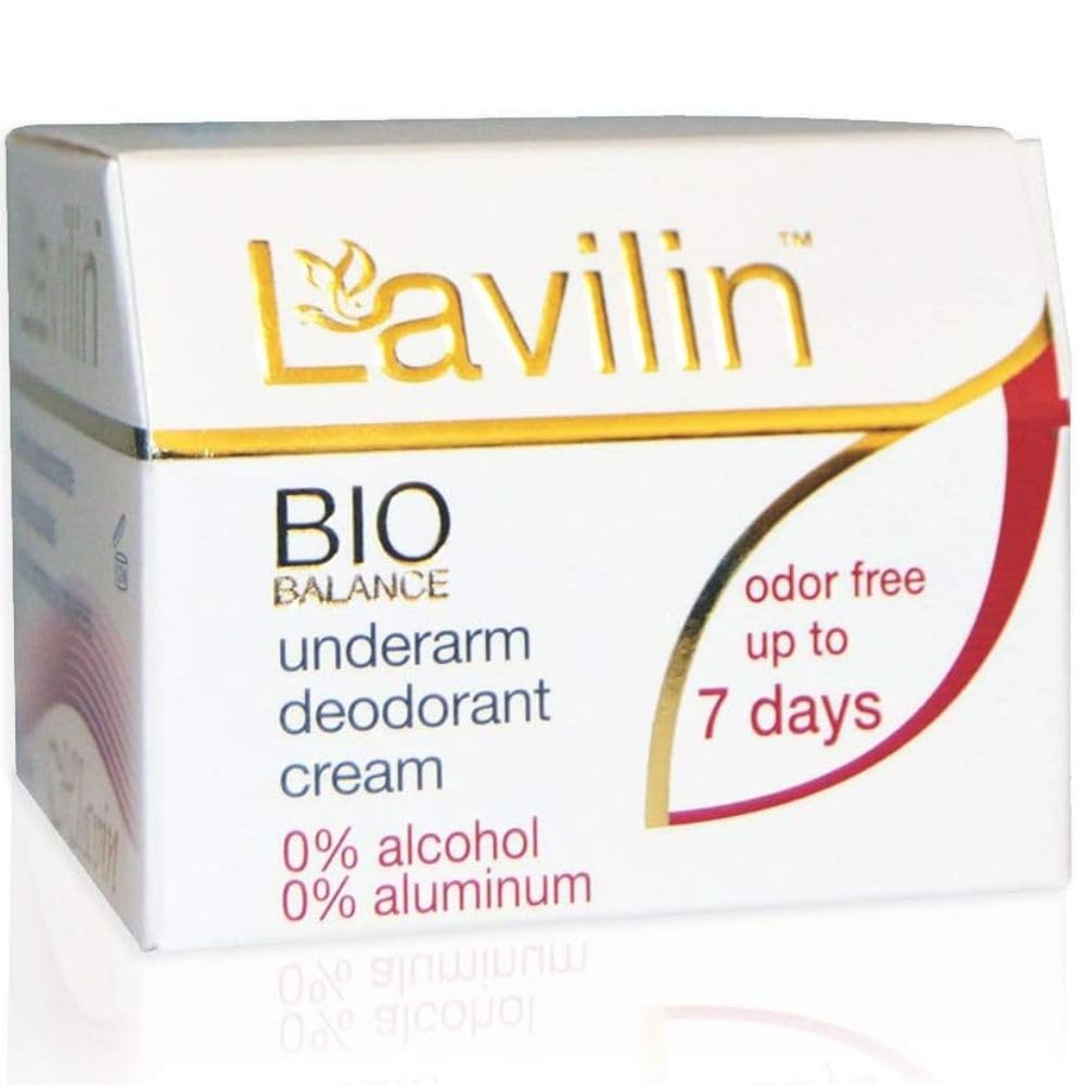 Lavilin Underarm Deodorant Cream compact 0.44oz with travel-friendly, aluminum- and alcohol-free protection.