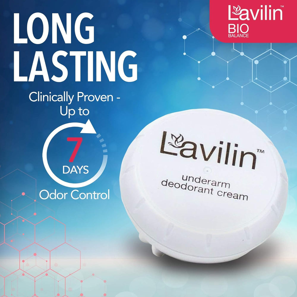 Lavilin Underarm Deodorant Cream on skin demonstrates gentle glide and comfort.