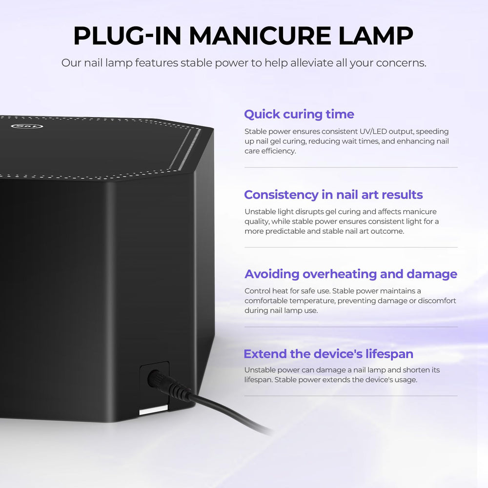 Lavinda 54W nail lamp dual wavelength 365/405 nm for versatile gels