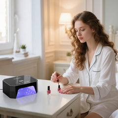Lavinda 54W nail lamp LCD display close-up highlighting precise timing options
