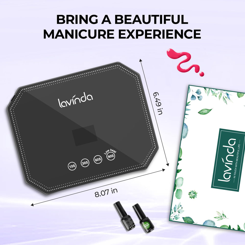 Lavinda 54W nail lamp salon-ready, compatible with many gel systems