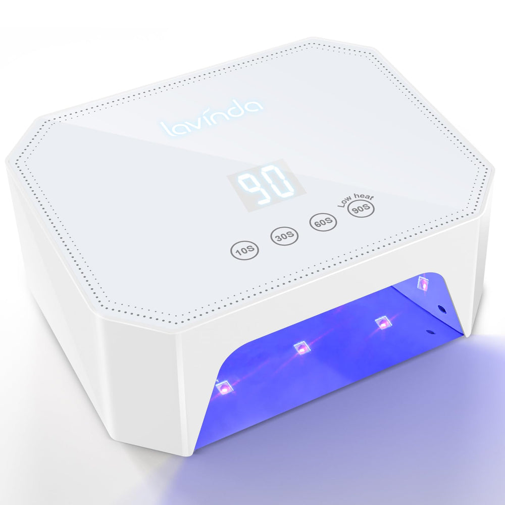 Lavinda 54W UV nail lamp front view for fast, even gel curing in salons or home use.