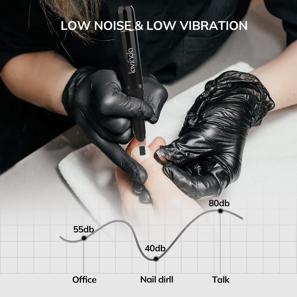 Lavinda Diamond nail drill two-direction rotation supports both-handed use.