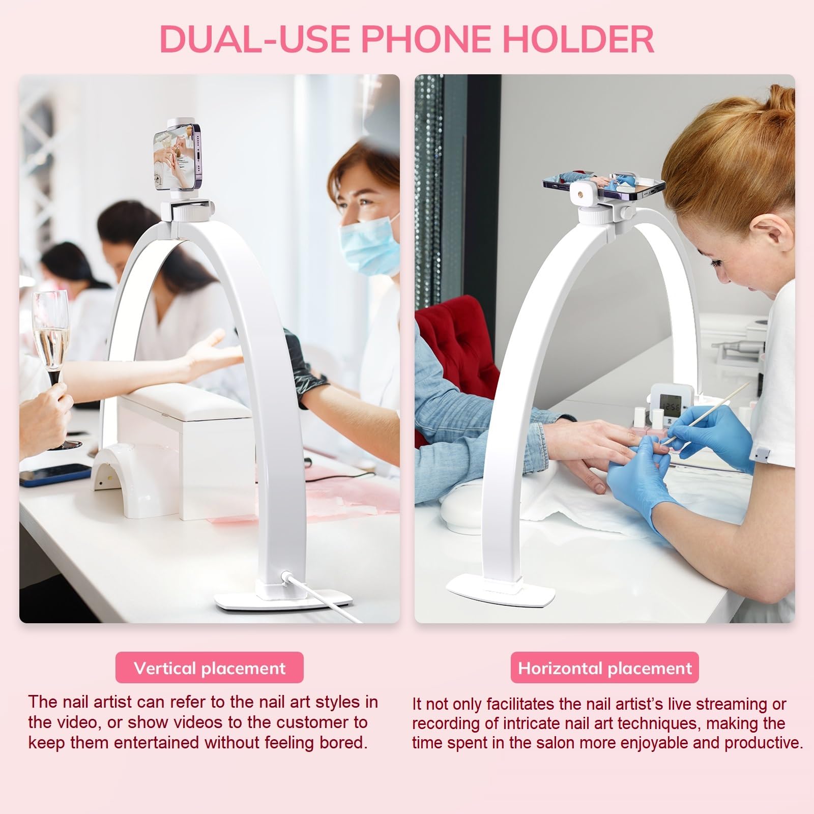 Lavinda foldable design enables easy storage and transport of the lamp.