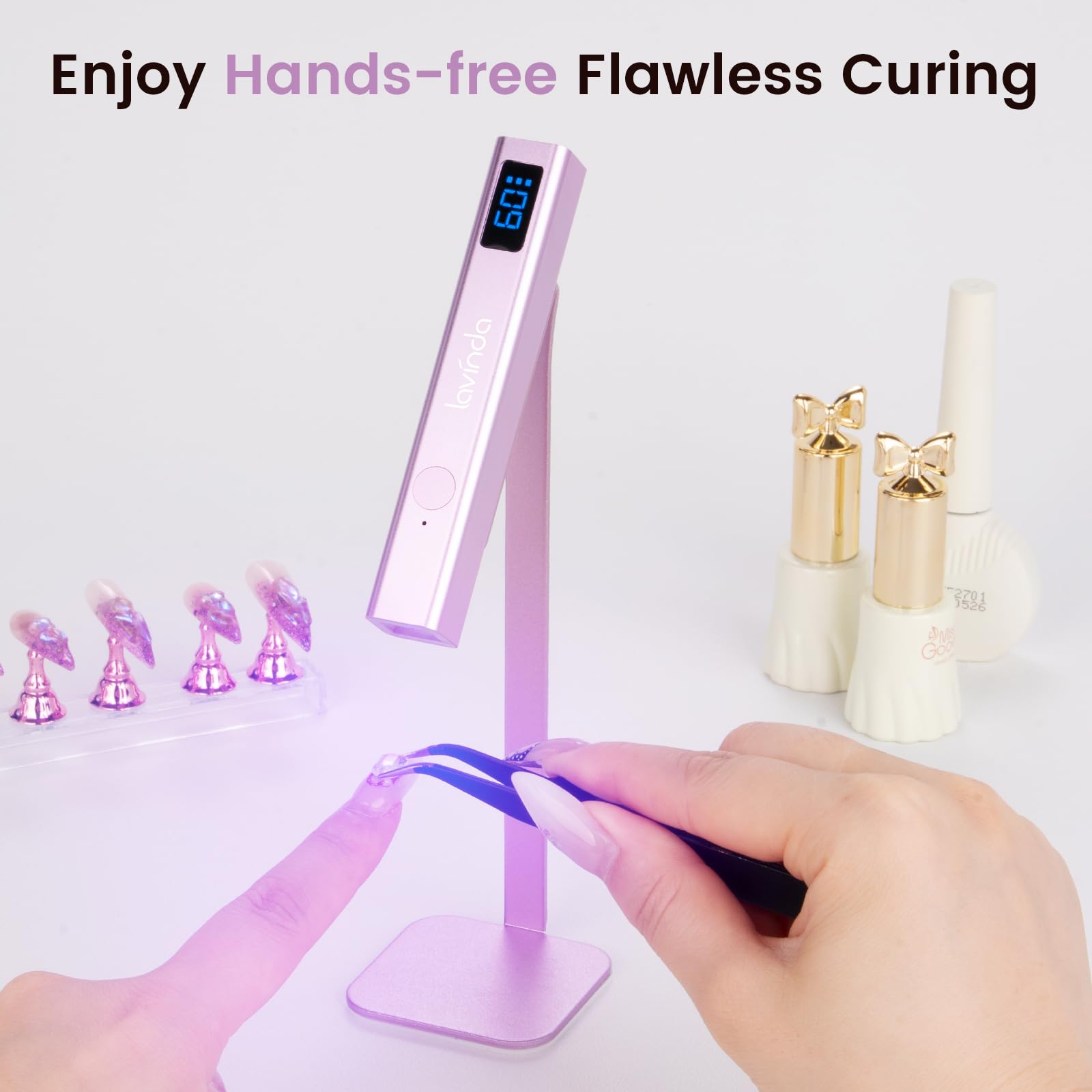 Lavinda-home-diy-nail-mani-lamp enables convenient at home manicures.