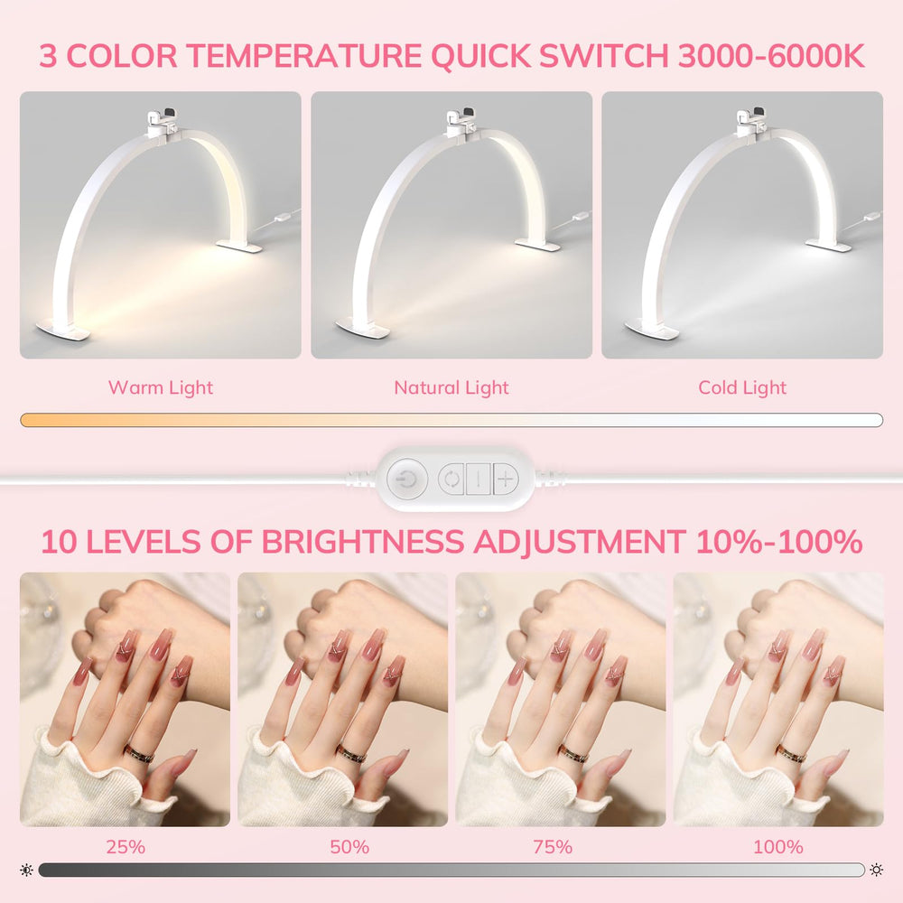 Lavinda lamp with three color modes 3000K-6000K for accurate color rendering.