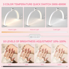 Lavinda lamp with three color modes 3000K-6000K for accurate color rendering.
