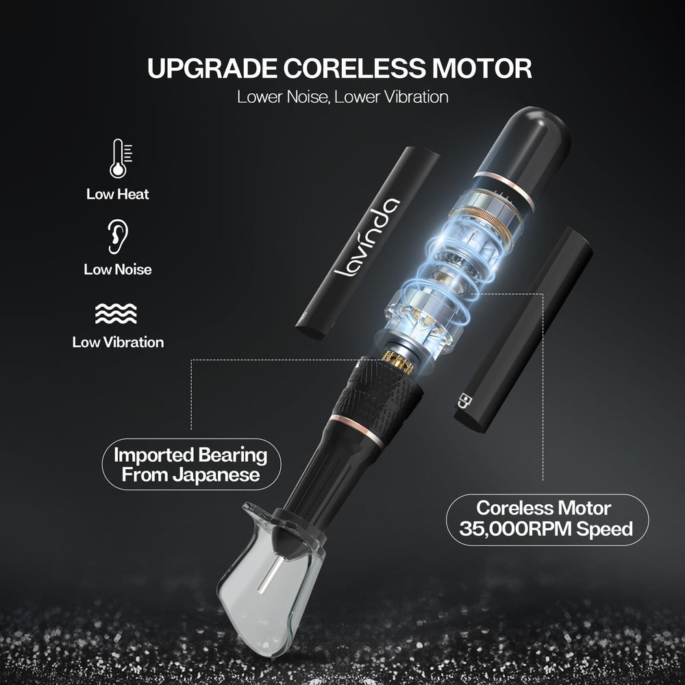 Lavinda nail drill cordless portable design for on-the-go touch-ups