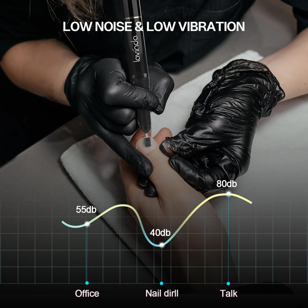 Lavinda nail drill coreless motor delivers quiet operation during sessions