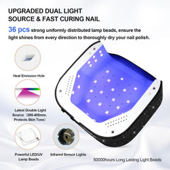 Lavinda nail lamp LCD timer display highlights four settings for precise curing