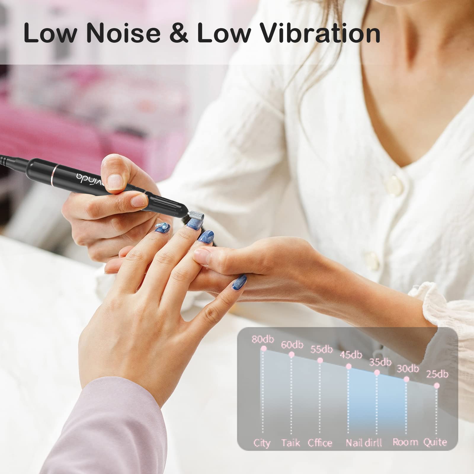 Lavinda rechargeable battery provides long-lasting power for extended sessions.