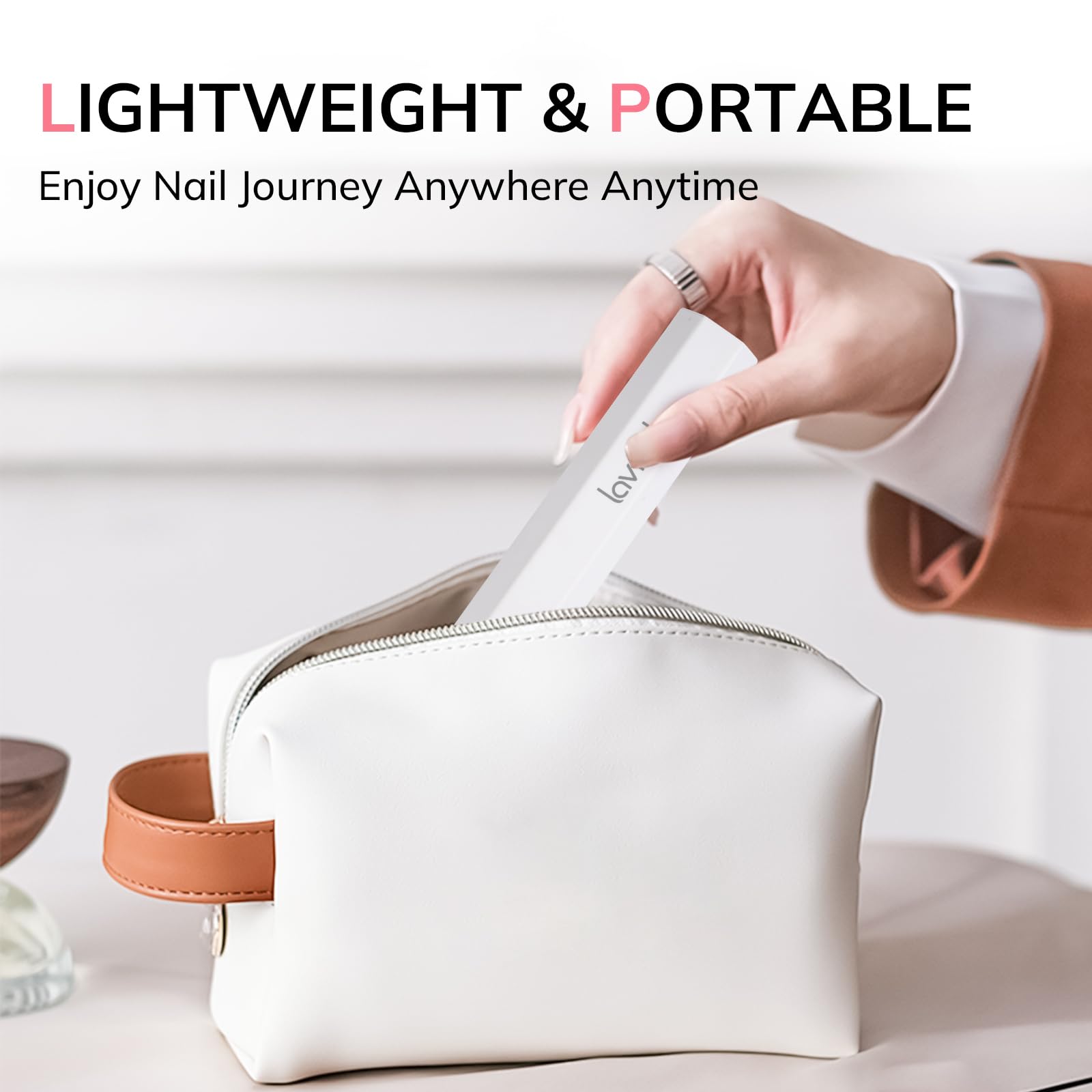 Lavinda single-nail art-curing focus supports precise application from any angle.
