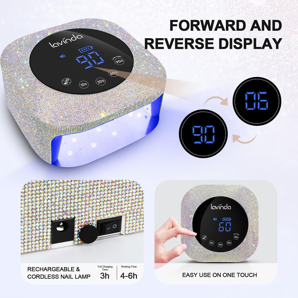 Lavinda UV LED Nail Lamp dual light source for even multi-angle curing