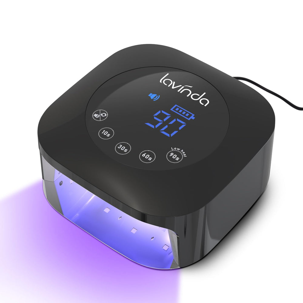 Lavinda UV LED Nail Lamp front view enables fast, even curing at home or salon