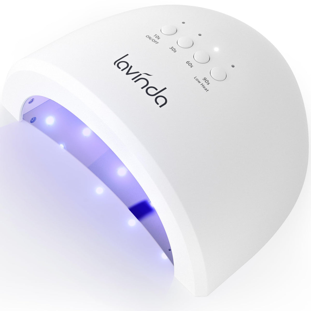 Lavinda UV Nail Lamp 48W front view with matte finish for efficient at-home gel curing