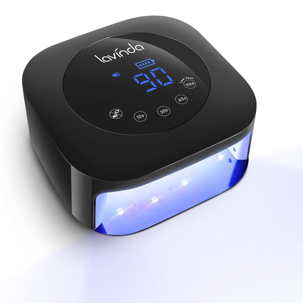 Lavinda UV Nail Lamp front view demonstrates fast gel curing at home