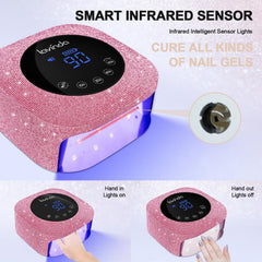 Lavinda UV Nail Lamp detachable-base reveals easy cleaning and flexible placement